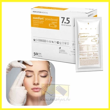 púderezett sebészeti kesztyű