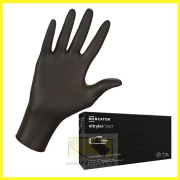 NITRYLEX BLACK PF. XS púdermentes fekete nitril kesztyű /100db