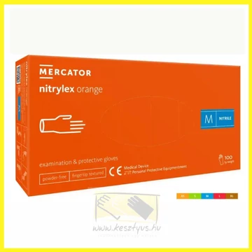 Narancssárga nitrilkesztyű