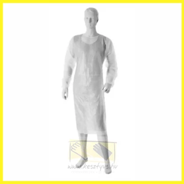 Egyszer használatos PE – vízálló, köthető kék fóliakötény 110x70cm /100 db