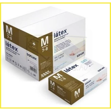 PRÉMIUM LATEX PÚDERMENTES kesztyű, LÁTEX POWDER FREE (6,5g), 100db