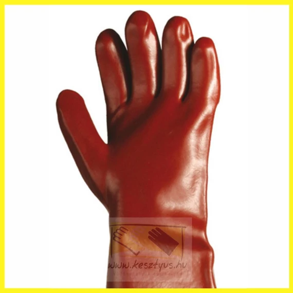VÁLLIG ÉRŐ, HOSSZÚSZÁRÚ, SAV-,LÚG-, OLAJÁLLÓ KESZTYŰ
