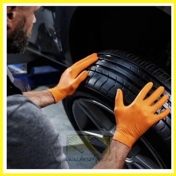 narancssárga szerelőkesztyű