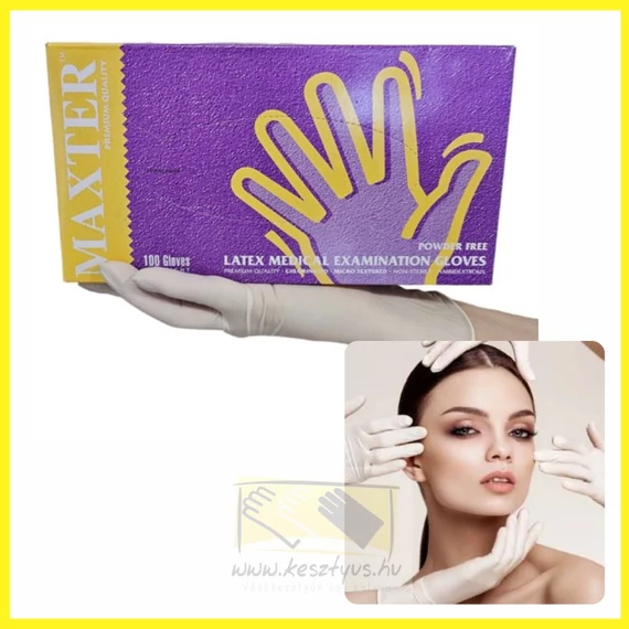  púdermentes vizsgálókesztyű 