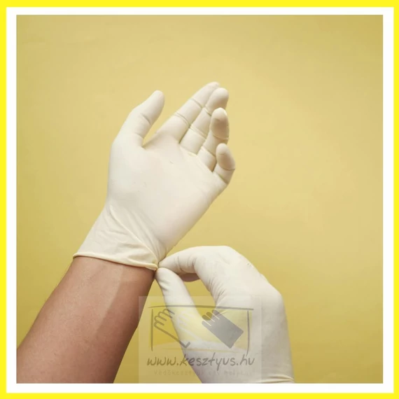 Latex vizsgáló kesztyű