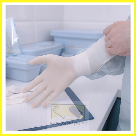 Latex vizsgáló kesztyű