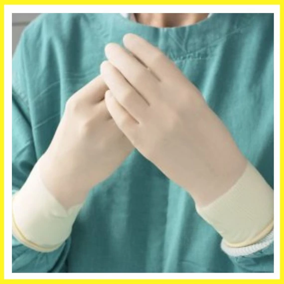  púderezett sebészeti kesztyű