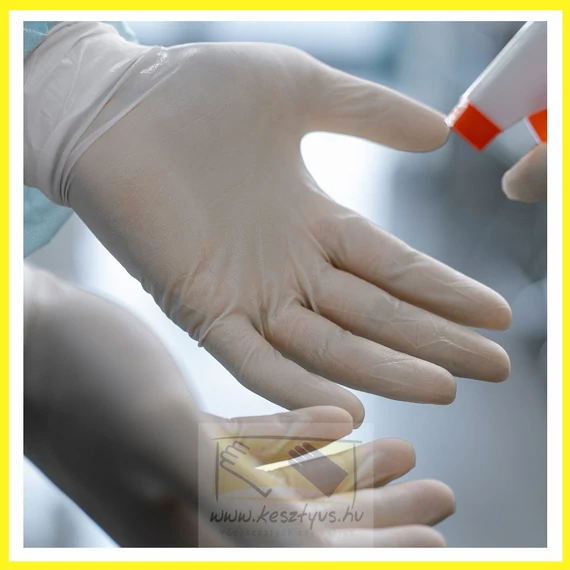 púdermentes sebészeti kesztyű belső latexmentes réteggel