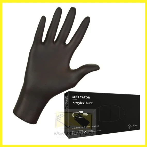 NITRYLEX BLACK PF. XS púdermentes fekete nitril kesztyű /100db