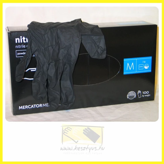 NITRYLEX BLACK PF. XS púdermentes fekete nitril kesztyű /100db