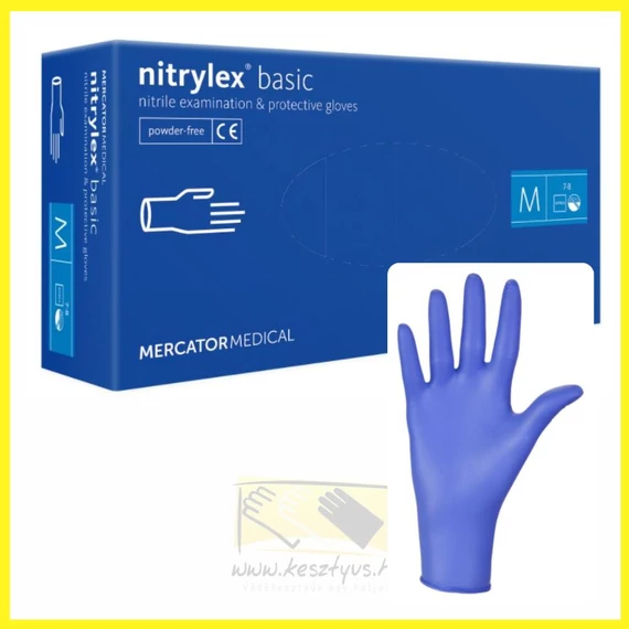 nitrylex basic kék nitrilkesztyű