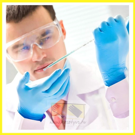 NITRYLEX BASIC PF. Blue, XS, púdermentes nitril kék kesztyű /100db