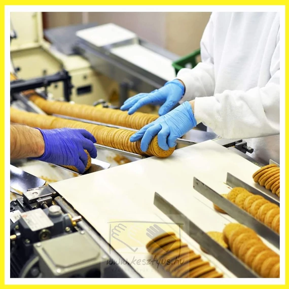 NITRYLEX BASIC PF. Blue, XS, púdermentes nitril kék kesztyű /100db