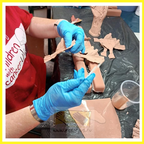 púdermentes kék nitrilkesztyű