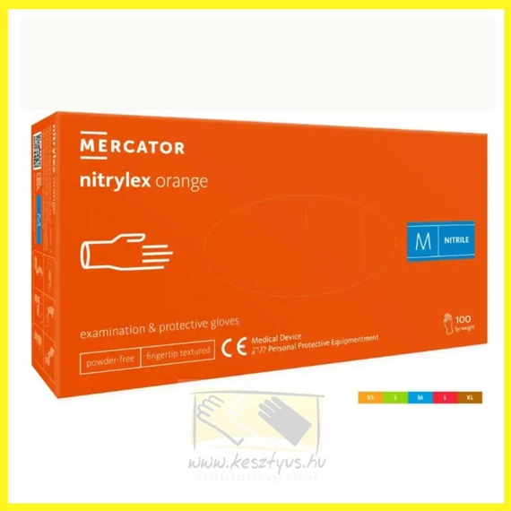 Narancssárga nitrilkesztyű