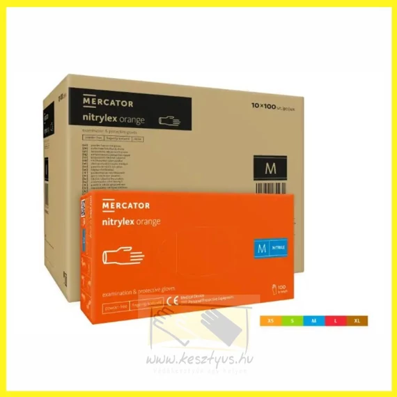 Narancssárga nitrilkesztyű