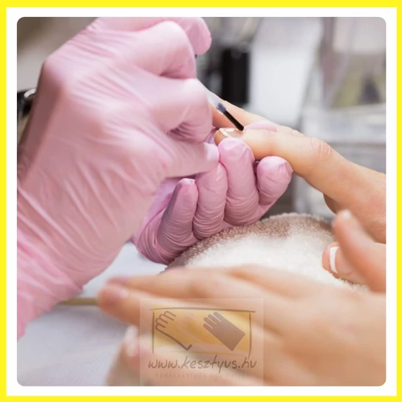 NITRYLEX PINK PF. XS púdermentes rózsaszín nitril kesztyű /100db