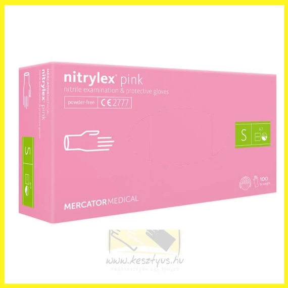 rózsaszínű nitrilkesztyű