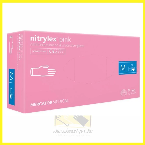 rózsaszínű nitrilkesztyű