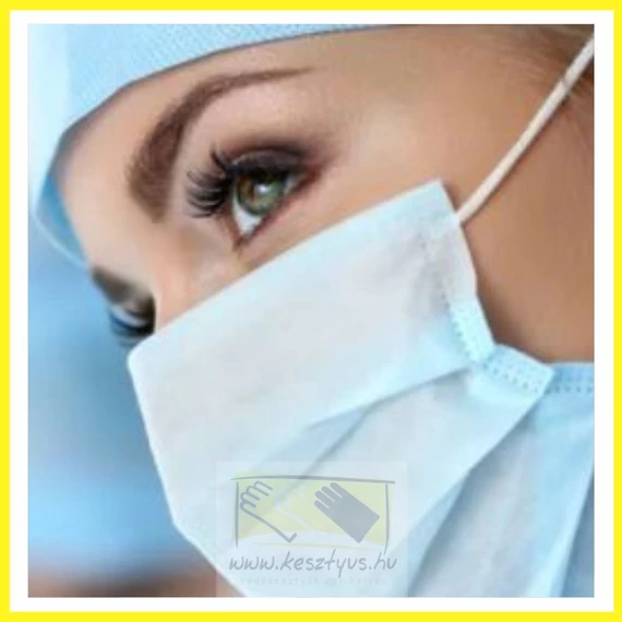 OPERO egyszerhasználatos szájmaszk három rétegű kék, gumipánttal /50db