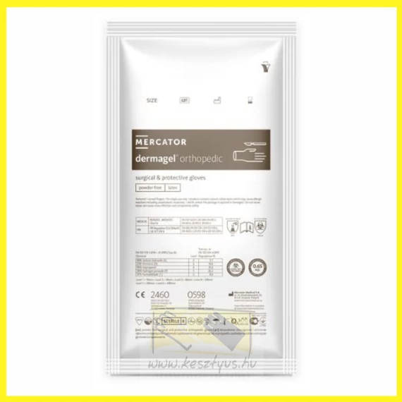 DERMAGEL ORTHOPEDIC STERIL 6 púdermentes ortopéd szakadásálló sebészeti kesztyű