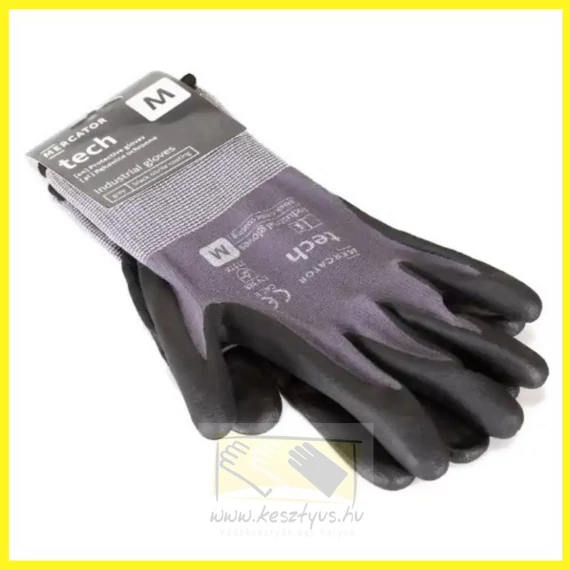 MERCATOR TECH NBR XL nitril kesztyű Fekete/Szürke  / 12 pár
