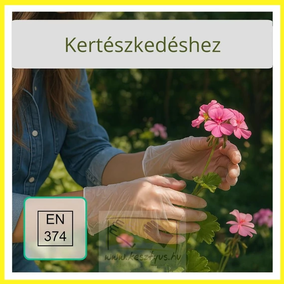 AKCIÓ! Prémium púdermentes vinyl kesztyű (S, L) – VINILO PF / SANTEX GD10