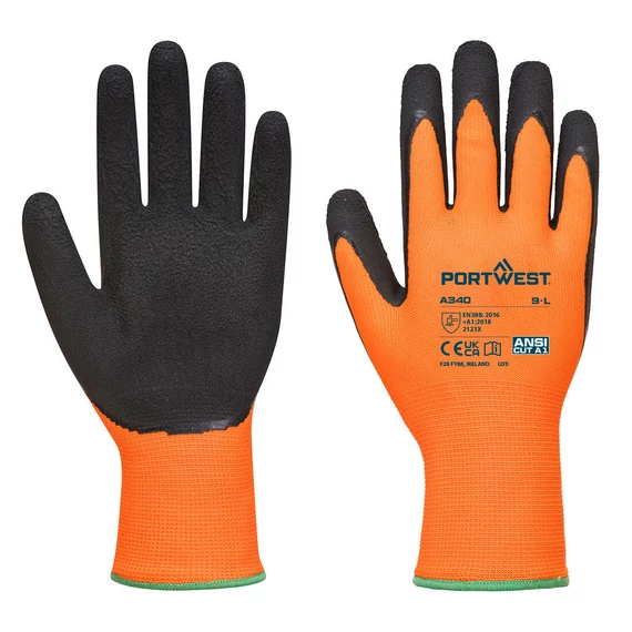 A340ORBL Portwest Hi-Vis Grip mártott latex védőkesztyű