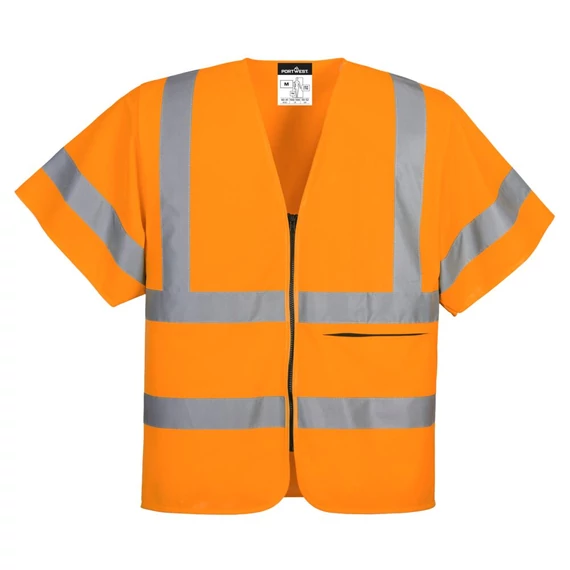C372ORR4XL Portwest Half Sleeve Zip Vest