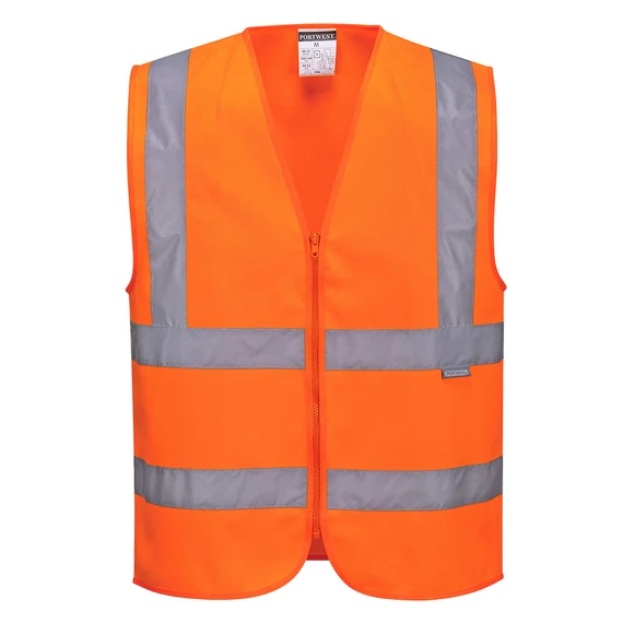 C375ORR4XL Portwest Hi-Vis cipzáras mellény
