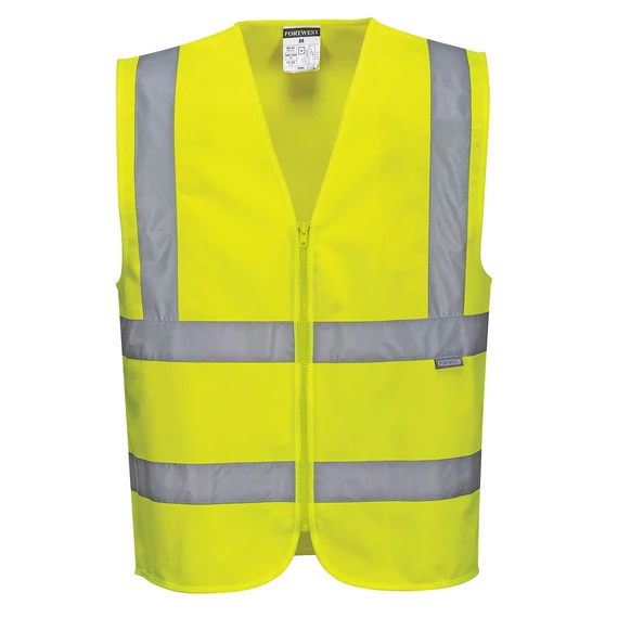C375YER4XL Portwest Hi-Vis cipzáras mellény
