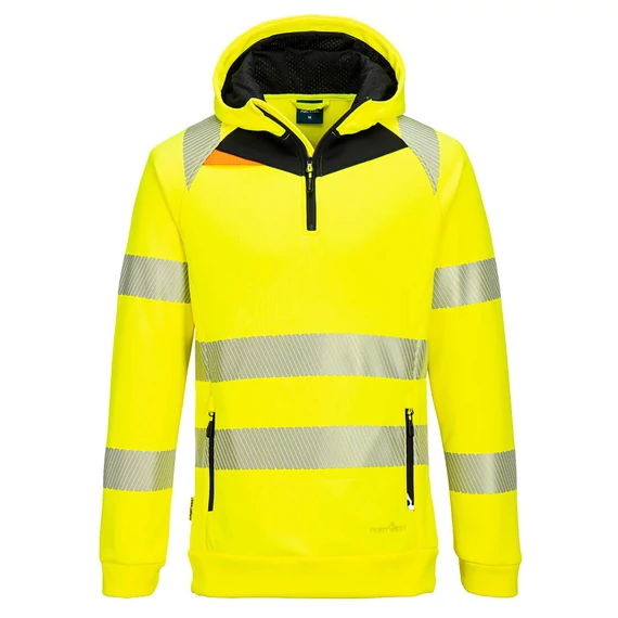 DX482YBR4XL Portwest DX4 Hi-Vis 1/4 Zip Hoodie