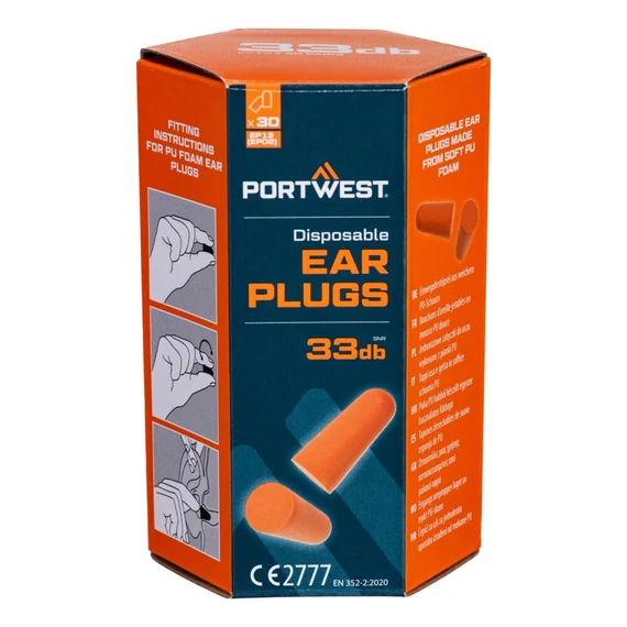 EP13ORR Portwest PU hab füldugók (30 pár)