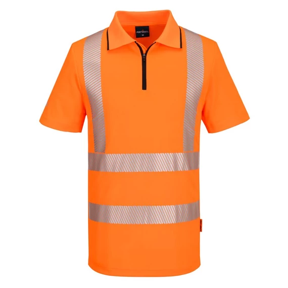 KX302ORR4XL Portwest KX3 Sport Hi-Vis cipzáras pólóing