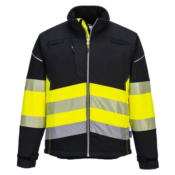 PW375BKYXS Portwest PW3 Hi-Vis Class 1 Softshell kabát