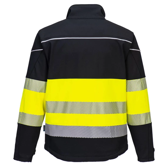 PW375BKYXS Portwest PW3 Hi-Vis Class 1 Softshell kabát