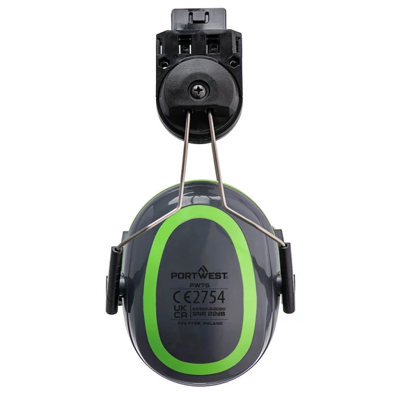 PW75GGN Portwest HV Extreme Ear Defenders Low Clip-On