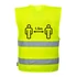 CV74YERL/XL Portwest Távolságtartásra figyelmeztető jól láthatósági mellény 1,5 m