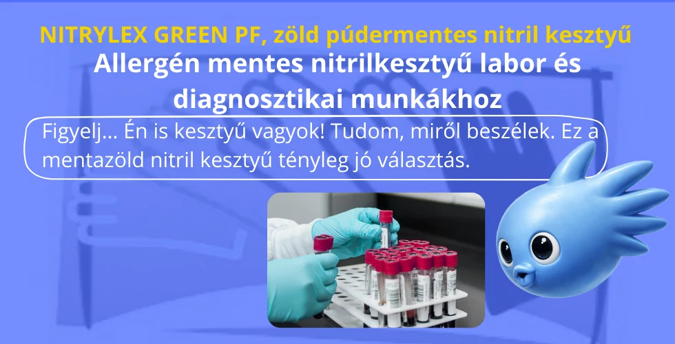 Mentazőld nitrilkesztyű